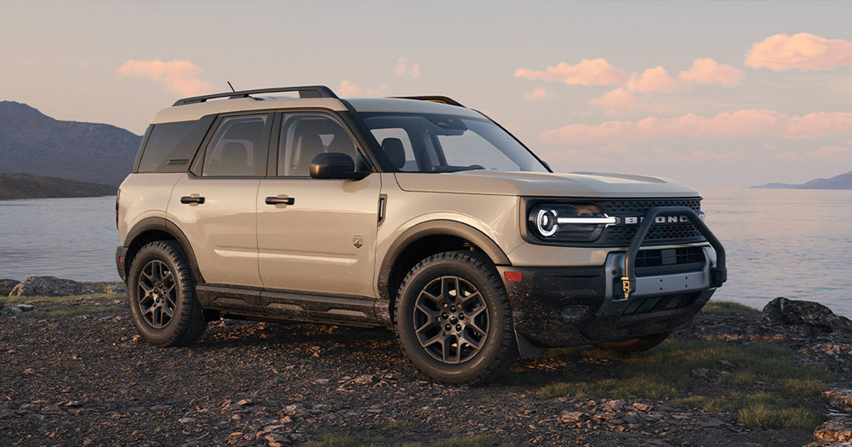 2025 Ford Bronco on a cliff.