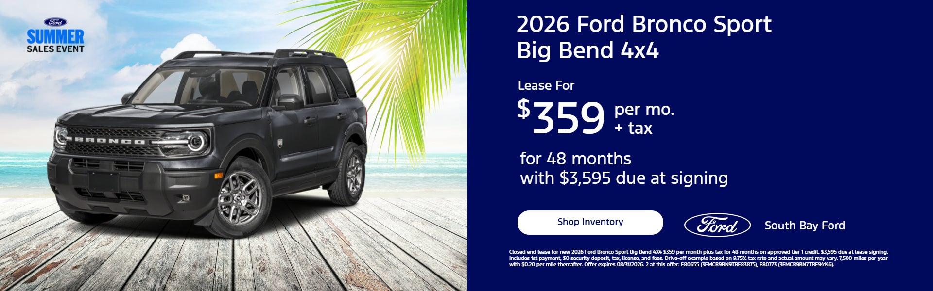 2026 Ford Bronco Sport Big Bend 4x4