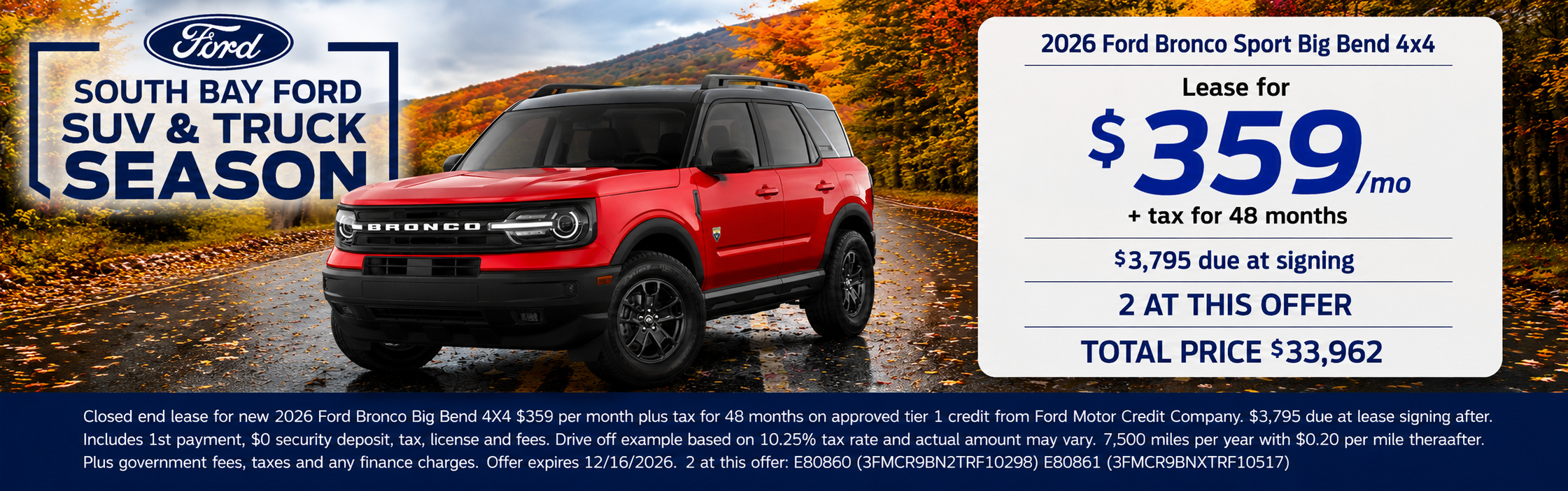 2026 Ford Bronco Sport Big Bend 4X4