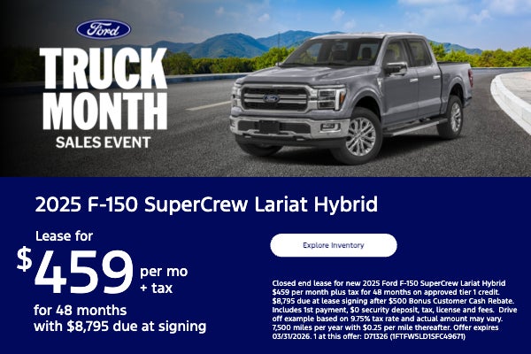 Lease for $459 per mo + tax for 48 months with $8,795