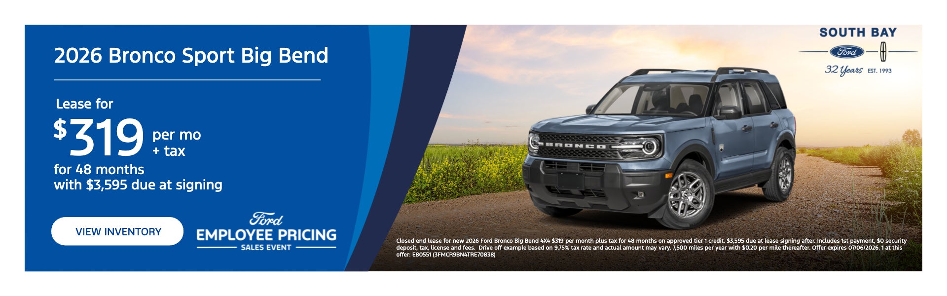 2026 Bronco Sport Big Bend 