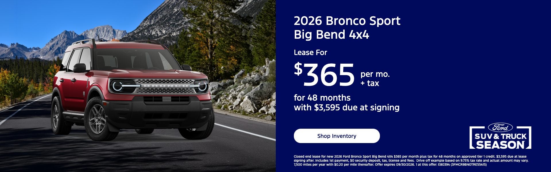 2026 Bronco Sport Big Bend 4x4